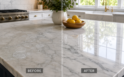 Kitchen Marble Restoration in NJ: Fixing Etches from Food & Acidic Spills