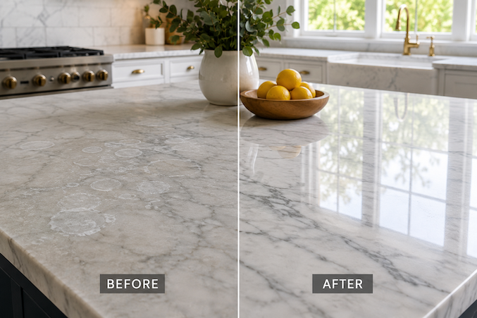 Kitchen Marble Restoration in NJ